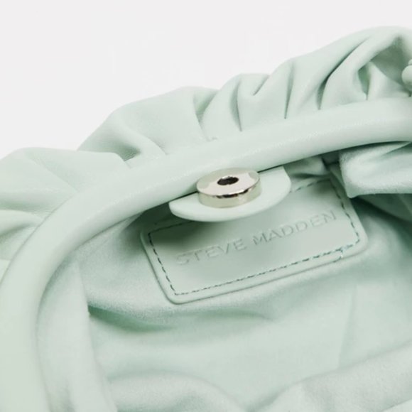 STEVE MADDEN Necture Soft Pouch Clutch Bag Mint Green - Picture 11 of 15